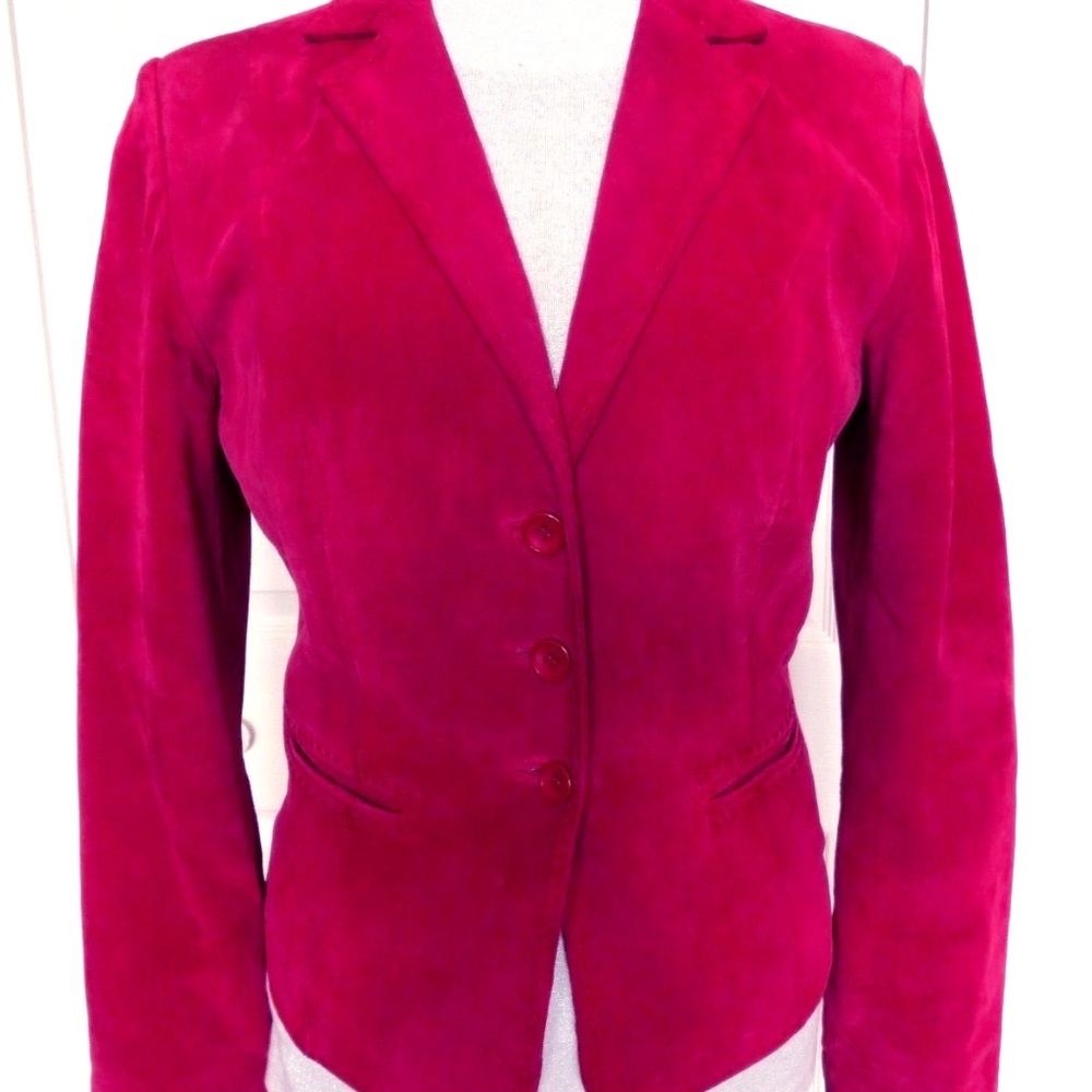 Burgundy oxblood wine Crimson Genuine suede Jacket